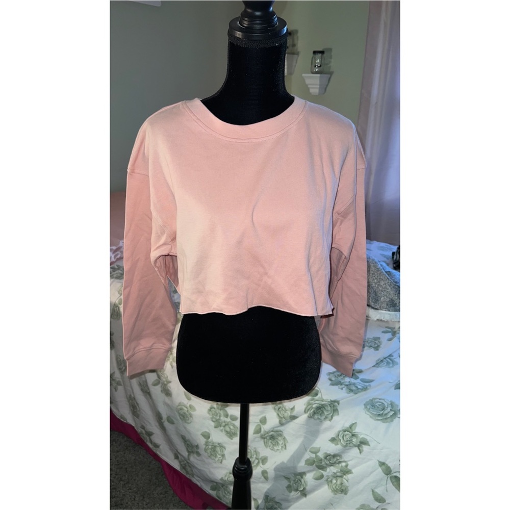 Pink Sweater Crop Top
